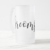 Moderner Eleganter Trauzeuge Mattglas Bierglas (Vorderseite Links)