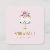 Moderner, eleganter, trendiger Konditorei Koch Quadratische Visitenkarte (Vorderseite)