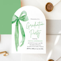 Moderner Eleganter, trendy Green Bow Abschluss Arc
