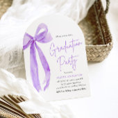 Moderner Eleganter Trendy Lila Bow Abschluss Arche Einladung