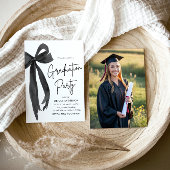 Moderner Eleganter Trendy Stilvoller Black Bow Abs Einladung