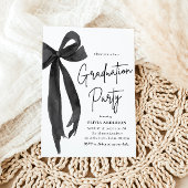 Moderner Eleganter Trendy Stilvoller Black Bow Abs Einladung