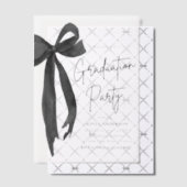 Moderner Eleganter Trendy Stilvoller Black Bow Abs Pergament Einladungen (Versetzt (Einladung))
