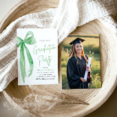 Moderner Eleganter Trendy Stilvoller Green Bow Abs Einladung