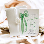 Moderner Eleganter Trendy Stilvoller Green Bow Abs Einladung