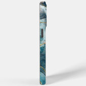 Moderner, eleganter türkisfarbener Marmor Case-Mate iPhone Hülle (Rückseite / Rechts)
