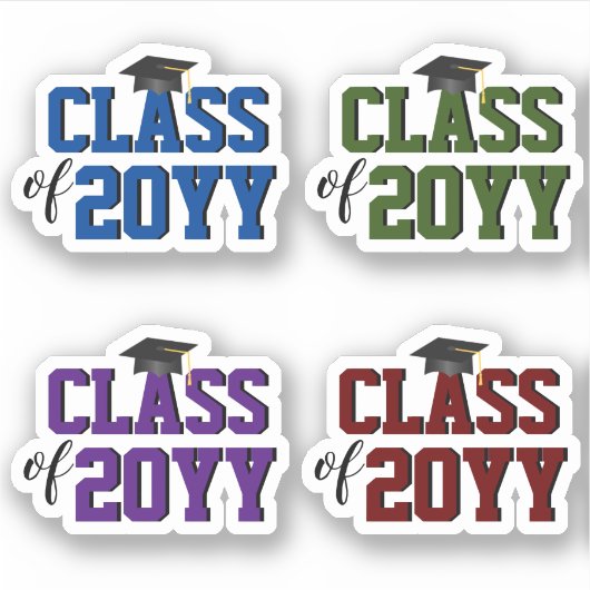 Moderner eleganter Typografie-Abschluss Aufkleber (Vorderseite)