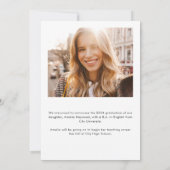 Moderner eleganter Typografie-Foto-Abschluss Ankündigung (Rückseite)