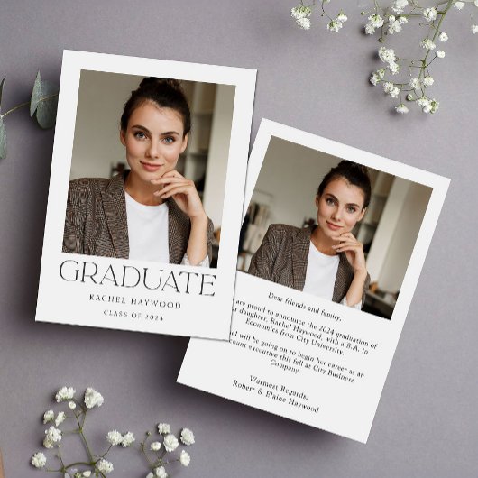 Moderner eleganter Typografie-Foto-Abschluss Ankündigung