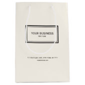 Moderner, eleganter und benutzerdefinierter Firmen Mittlere Geschenktüte (Vorderseite)