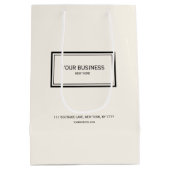 Moderner, eleganter und benutzerdefinierter Firmen Mittlere Geschenktüte (Rückseite)