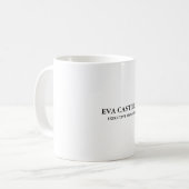 Moderner, eleganter und einfacher White Manager Kaffeetasse (Vorderseite Links)