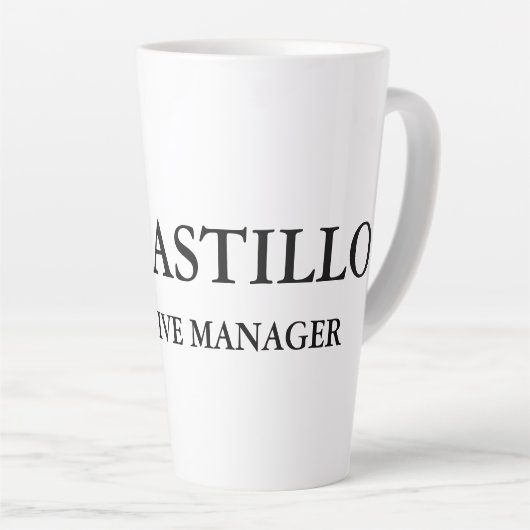 Moderner, eleganter und einfacher White Manager Milchtasse (Rechte Ecke)