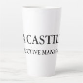 Moderner, eleganter und einfacher White Manager Milchtasse (Vorderseite)