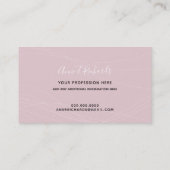 Moderner, eleganter und handgeschriebener Name hel Visitenkarte (Rückseite)