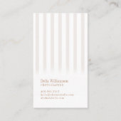 Moderner, eleganter und minimaler vertikaler Strei Visitenkarte (Rückseite)