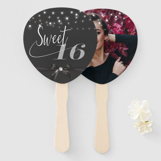 Moderner, eleganter und süßer 16 Hand-Hand-Fan Fächer (Vorne und Hinten)