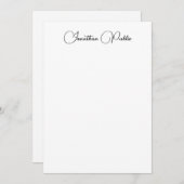 Moderner eleganter vertikaler Vorlagenname Mitteilungskarte (Vorne/Hinten)