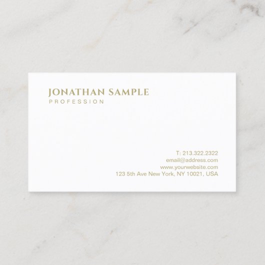 Moderner eleganter visitenkarte (Rückseite)