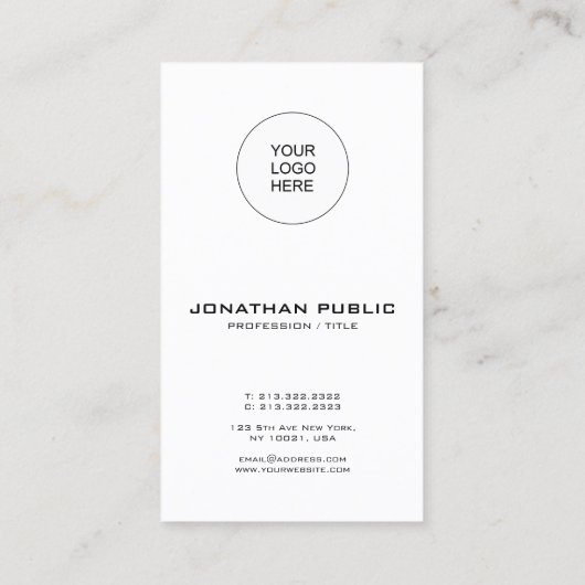 Moderner Eleganter Vorlagenbarcode QR-Code Vertika Visitenkarte (Rückseite)