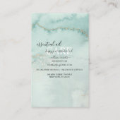 Moderner eleganter Watercolor Grüner Öllaufbus Visitenkarte (Rückseite)