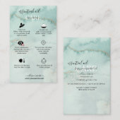 Moderner eleganter Watercolor Grüner Öllaufbus Visitenkarte (Vorne/Hinten)