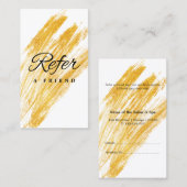 Moderner Eleganter Wave Glitzer Empfehlungskarte (Vorne/Hinten)