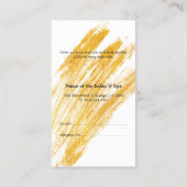 Moderner Eleganter Wave Glitzer Empfehlungskarte (Rückseite)