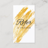 Moderner Eleganter Wave Glitzer Empfehlungskarte (Vorderseite)