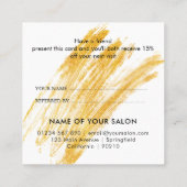 Moderner Eleganter Wave Glitzer Empfehlungskarte (Rückseite)