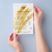 Moderner Eleganter Wave Glitzer Flyer (Handgriff)