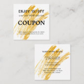 Moderner Eleganter Wave Glitzer Rabattkarte (Vorne/Hinten)