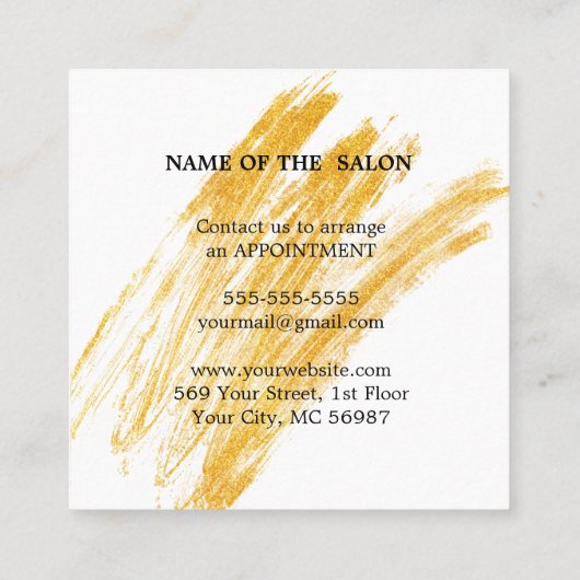 Moderner Eleganter Wave Glitzer Rabattkarte (Rückseite)