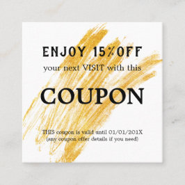 Moderner Eleganter Wave Glitzer Rabattkarte