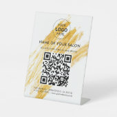 Moderner Eleganter Wave Glitzer Sockelschild (Vorderseite)