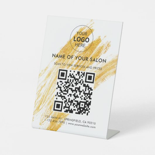 Moderner Eleganter Wave Glitzer Sockelschild (Vorderseite)