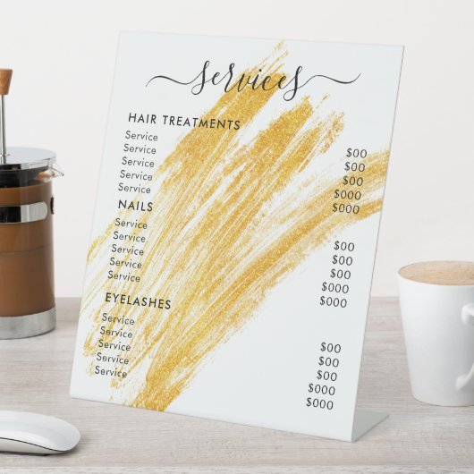 Moderner Eleganter Wave Glitzer Sockelschild (In Situ)