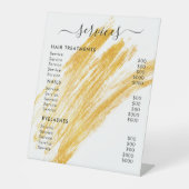 Moderner Eleganter Wave Glitzer Sockelschild (Vorderseite)