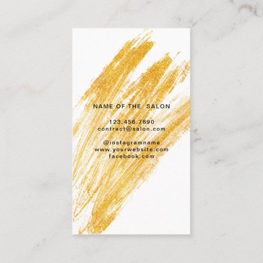 Moderner Eleganter Wave Glitzer Terminkarte (Rückseite)