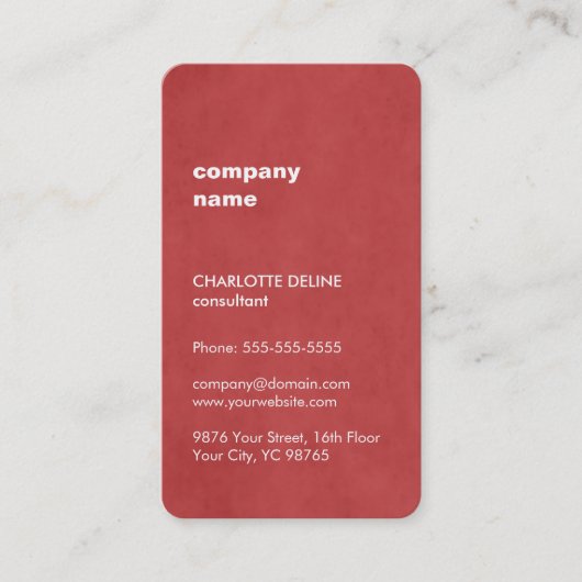 Moderner eleganter weiblicher visitenkarte (Vorderseite)