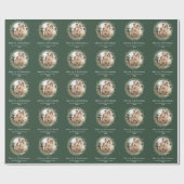 Moderner, eleganter Weihnachtskranz Geschenkpapier (Flach)