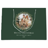 Moderner, eleganter Weihnachtskranz Große Geschenktüte (Vorderseite)