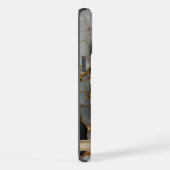 Moderner, eleganter weißer Marmor iPhone Hülle (Rechte Seite)