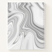 Moderner, eleganter weißer Marmor Notizblock (Rückseite)