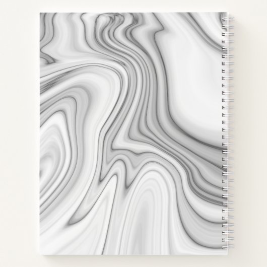 Moderner, eleganter weißer Marmor Notizblock (Rückseite)