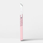 Moderner, eleganter weißer Marmor und Rose Gold Gl Case-Mate iPhone Hülle (Rückseite / Links)