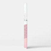 Moderner, eleganter weißer Marmor und Rose Gold Gl Case-Mate iPhone Hülle (Rückseite / Rechts)