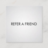 Moderner Eleganter Weißer Schönheitssalon Empfehlungskarte (Vorderseite)