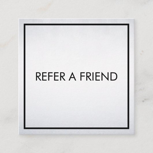 Moderner Eleganter Weißer Schönheitssalon Empfehlungskarte (Vorderseite)