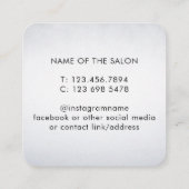 Moderner Eleganter Weißer Schönheitssalon Terminkarte (Rückseite)